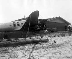 Plane crash, early 1960s