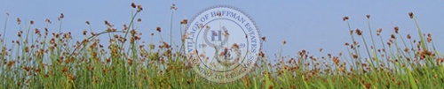 Grass banner with Hoffman Estates Logo