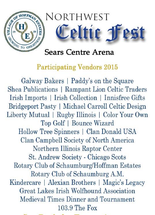 Celtic Fest Vendors 2015