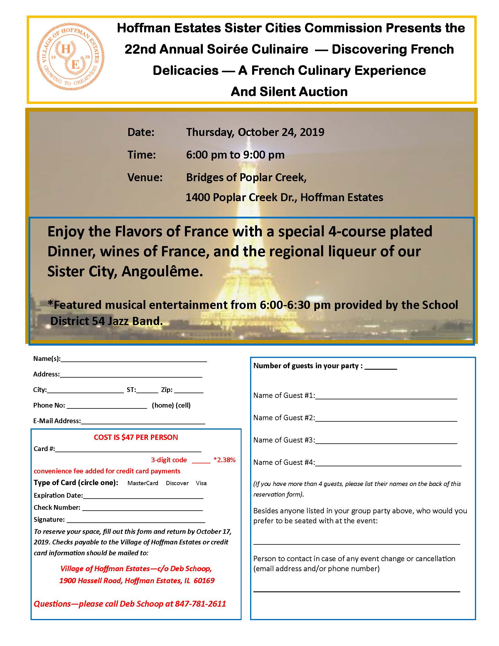 French Evening Flyer 2019