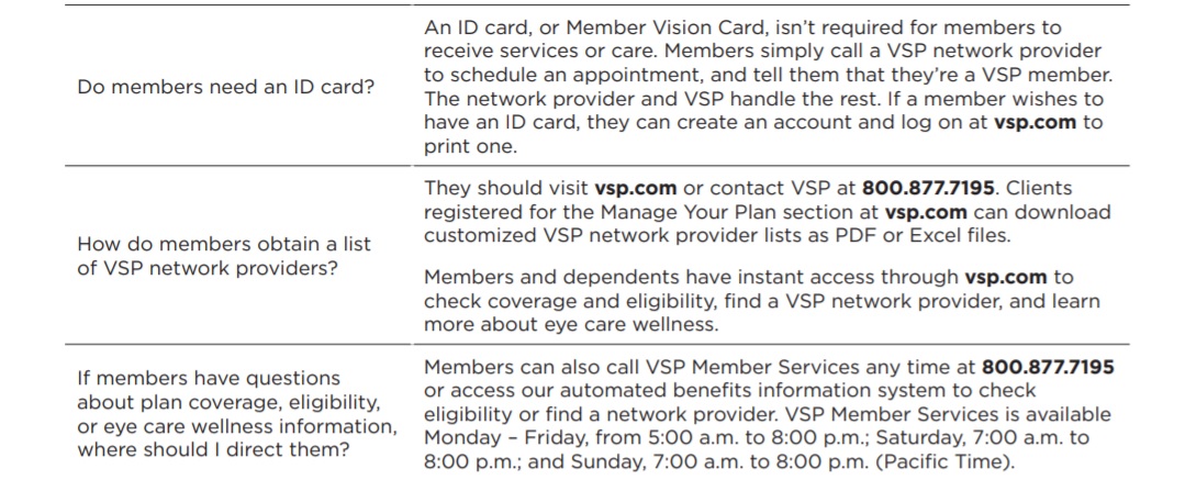 vsp faq