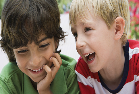 boys laughing